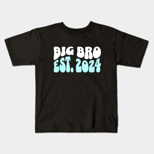 Big Bro Est. 2024 Promoted to Big Brother Kids T-Shirt